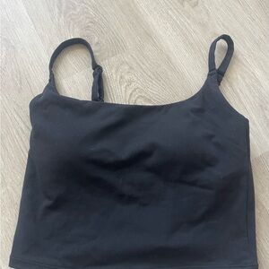 Vitality Black Tank Bra pads/ Crop Tank
